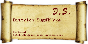 Dittrich Sugárka névjegykártya